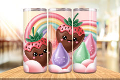 Valentine’s Day Kawaii Chocolate Tumbler Wrap PNG Big Bundle Product Image 2