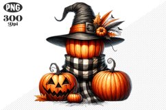 Halloween Pumpkins Sublimation - Clipart PNG Design Product Image 1