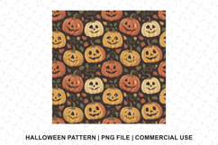 Halloween Pumpkin Pattern Png | Sublimation | Digital Paper Product Image 1