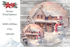 Christmas Wind Spinner Design, Cute Snowman Sublimation Product Image 1
