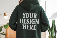Forest Green Gildan 18500 Hoodie Mockup, Unisex Sweatshirt Product Image 1
