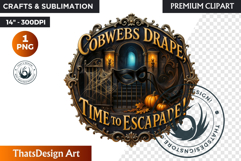 Halloween Slogan Clipart PNG ,Spooky Quote halloween clipart Product Image 1