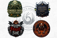 Halloween Slogans Clipart PNG Set V2,Spooky Quotes halloween Product Image 8
