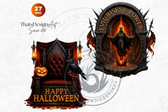 Halloween Slogans Clipart PNG Set V3,Spooky Quotes halloween Product Image 10