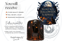 Halloween Slogans Clipart PNG Set V3,Spooky Quotes halloween Product Image 2