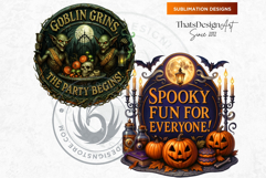 Halloween Slogans Clipart PNG Set V3,Spooky Quotes halloween Product Image 5