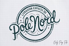 Christmas Post Stamps Livraison express du pole nord PNG Product Image 1