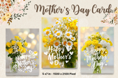 Mother&#039;s Day Card Happy MOM flower Printable Gift Card_27 Product Image 1