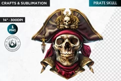 Pirate Skull Clipart, Skull sublimation PNG,nautical clipart Product Image 1