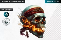 Pirate Skull Clipart, Skull sublimation PNG,nautical clipart Product Image 1