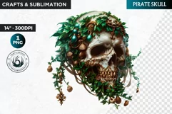 Pirate Skull Clipart, Skull sublimation PNG,nautical clipart Product Image 1