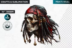 Pirate Skull Clipart, Skull sublimation PNG,nautical clipart Product Image 1