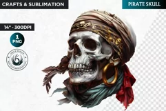 Pirate Skull Clipart, Skull sublimation PNG,nautical clipart Product Image 1