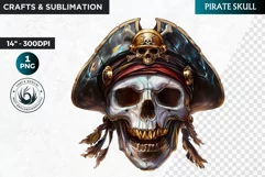 Pirate Skull Clipart, Skull sublimation PNG,nautical clipart Product Image 1