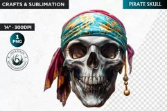 Pirate Skull Clipart, Skull sublimation PNG,nautical clipart Product Image 1