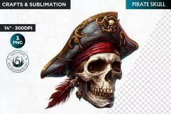 Pirate Skull Clipart, Skull sublimation PNG,nautical clipart Product Image 1