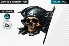 Pirate Skull Clipart, Skull sublimation PNG,nautical clipart Product Image 1
