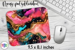 Abstract Fluid Art Mouse Pad, Marble Texture Mouse Pad Print Product Image 1