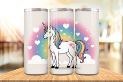 Valentine’s Day Cute Unicorn Tumbler Wrap PNG Big Bundle Product Image 9