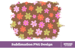 Retro Flowers Background Png Floral Paper Sublimation Bundle Product Image 6