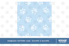 American 4th of July Cat Dog Paw Seamless Pattern PNG DTF Product Image 2