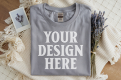 Sport Grey Gildan 5000 Flat Lay Tshirt Mockup, G5000 mockups Product Image 1