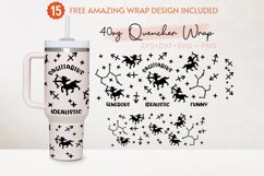 Sagittarius 40oz Quencher Tumbler, Horoscope Sign, Astrology Product Image 1