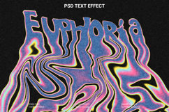 Euphoria Wavy Psychedelic Text Effect PSD Template Product Image 1