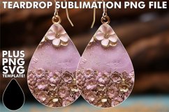 Sparkly Leopard Print Charms: Teardrop Sublimation Patterns Product Image 1