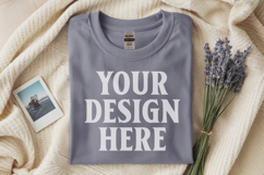 Sport Grey Gildan 5000 Flat Lay Tshirt Mockup, G5000 mockups Product Image 1