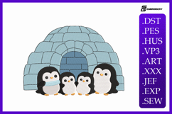 Penguin Family &amp; Igloo Embroidery Designs Product Image 1