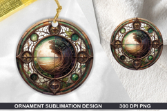 Cute Animals Round Stained Glass PNG Bundle, 30 Designs Product Image 16