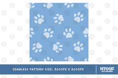 American 4th of July Cat Dog Paw Seamless Pattern PNG DTF Product Image 2