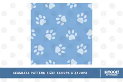 American 4th of July Cat Dog Paw Seamless Pattern PNG DTF Product Image 2