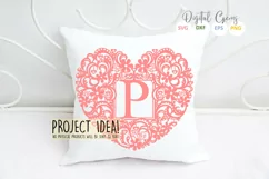 Letter P paper cut design. SVG / DXF / EPS / PNG files Product Image 3