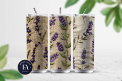 Embroidered Jute digital paper | Lavender pattern Product Image 2