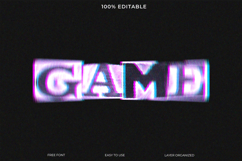 3D editable text effect for a futuristic gaming title Product Image 1