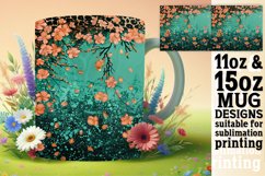 Blossom Leopard Glitter Mug Wrap Product Image 1