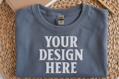 Sport Grey Gildan 5000 Flat Lay Tshirt Mockup, G5000 mockups Product Image 1