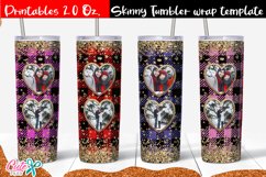 Valentines day Heart frame 20 Oz. Skinny Tumbler sublimation Product Image 1
