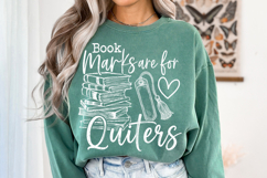 Bookmarks Are For Quitters PNG Funny Book Lover Reading Product Image 3