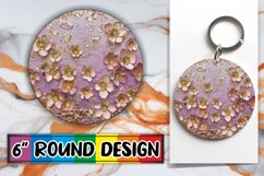 Glittering Petal Paradise PNG Sublimation : Keychain, Coaste Product Image 1