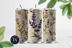 Embroidered Jute digital paper | Lavender pattern Product Image 2