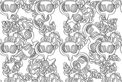 Line art seamless pattern with beets plants vector Product Image 1