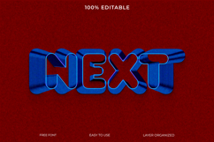 3D editable text effect for a retro blue title Product Image 1
