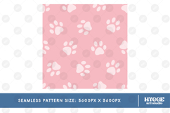 American 4th of July Cat Dog Paw Seamless Pattern PNG DTF Product Image 2