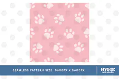 American 4th of July Cat Dog Paw Seamless Pattern PNG DTF Product Image 2