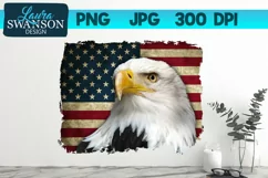 Patriotic Eagle PNG | American Flag PNG Product Image 2