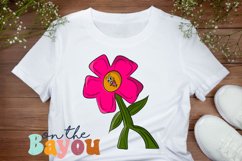 Retro flower cartoon for sublimation or stickers, png Product Image 2