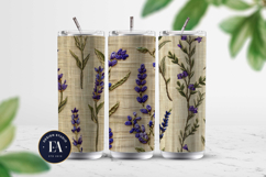 Embroidered Jute digital paper | Lavender pattern Product Image 2